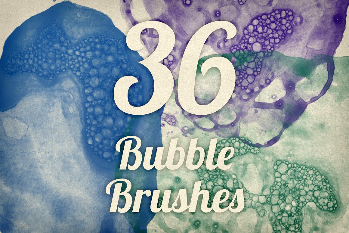 趣味的手绘气泡纹理笔刷效果Bubble Textures B