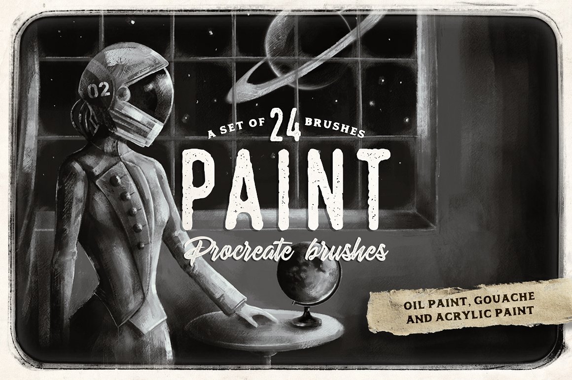 有趣的机器人终极纹理画笔库Procreate paint b