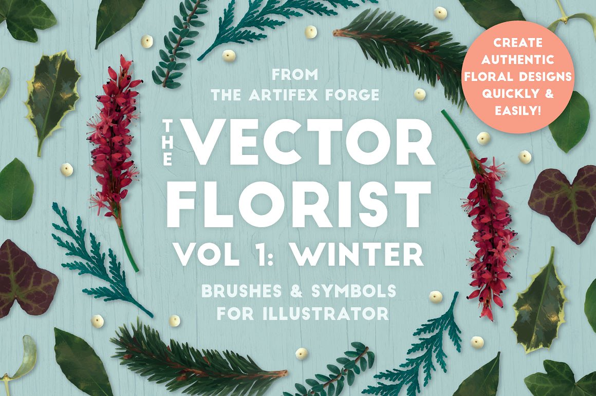 手工缝制效果的笔刷样式下载The Vector Floris