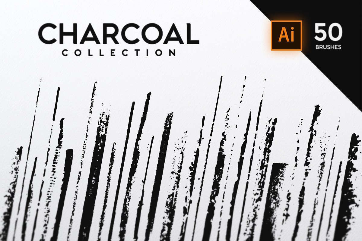 独特的木炭系列画笔Charcoal Collection