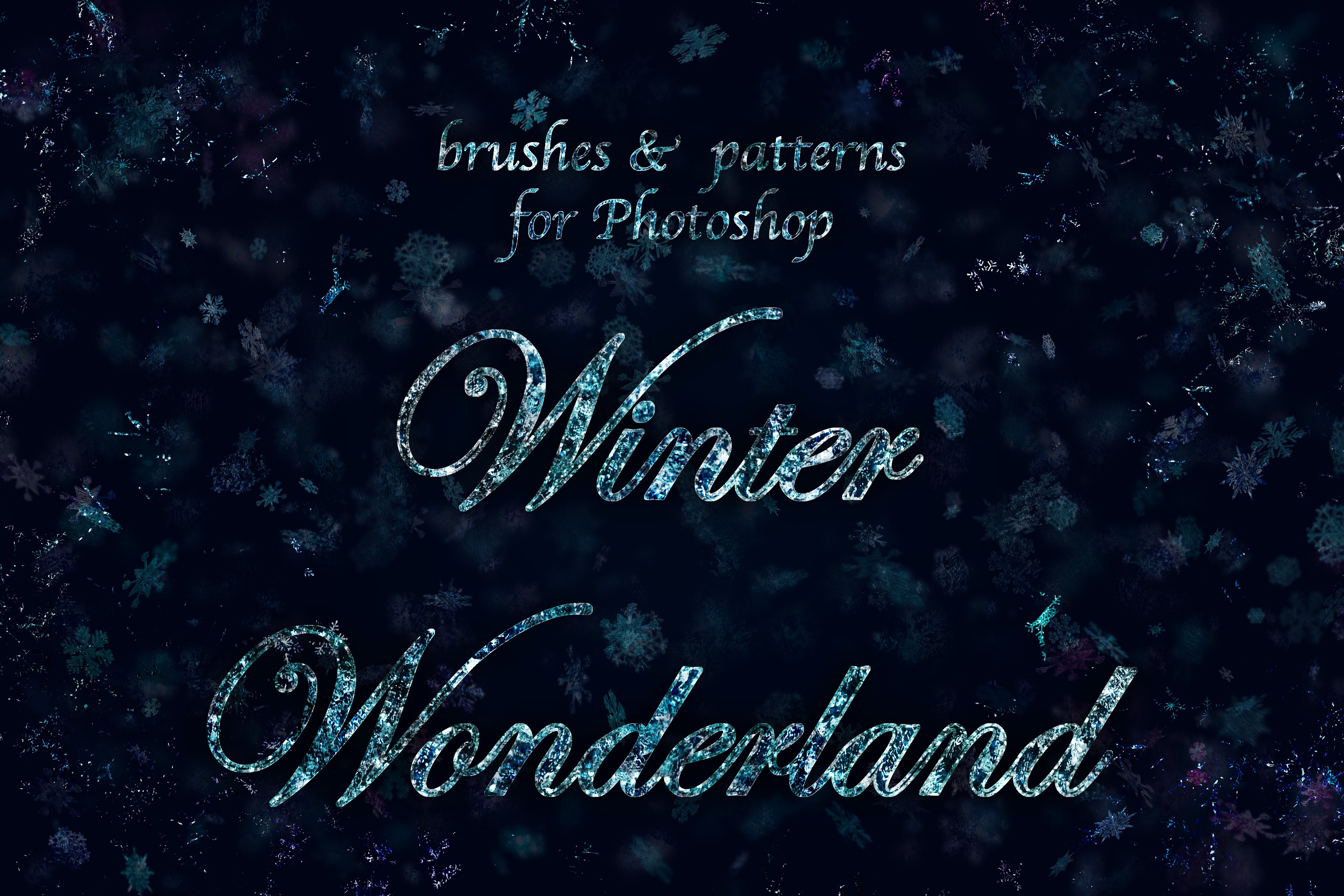 浪漫唯美的冬天雪花笔刷Winter Wonderland f