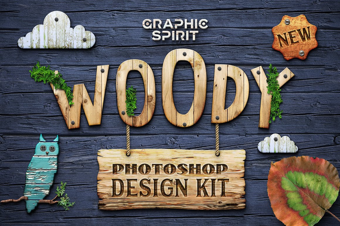 木质设计素材包WOODY Creative Toolkit