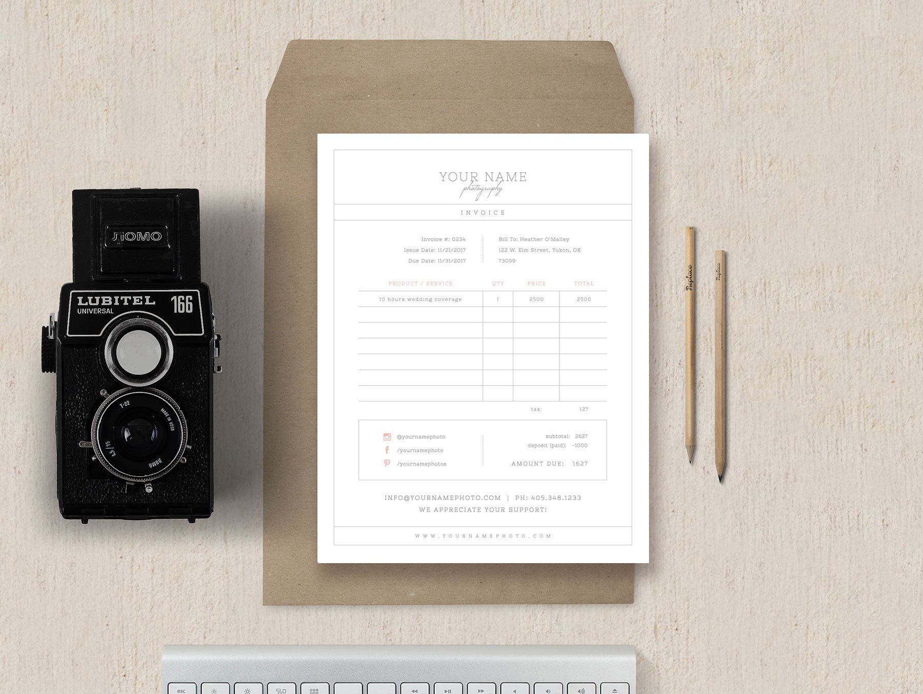 Invoice Template for Photograp