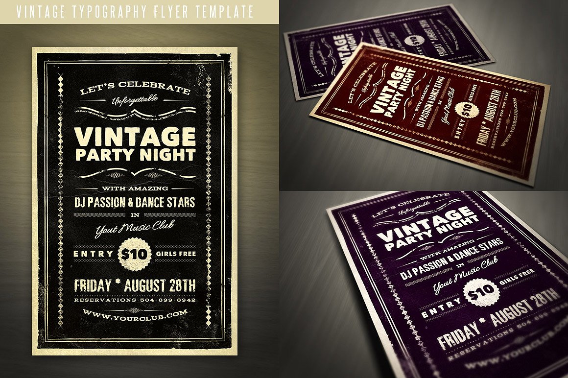 Vintage Typography Flyer