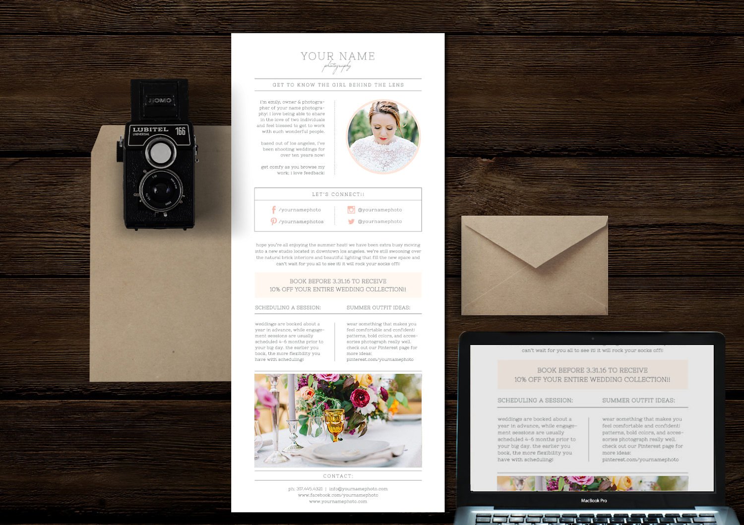 Email Newsletter Photoshop Tem