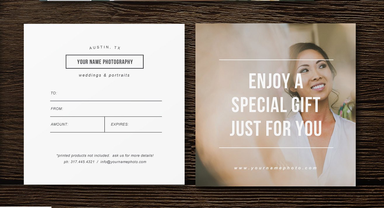 Minimal Gift Card Template