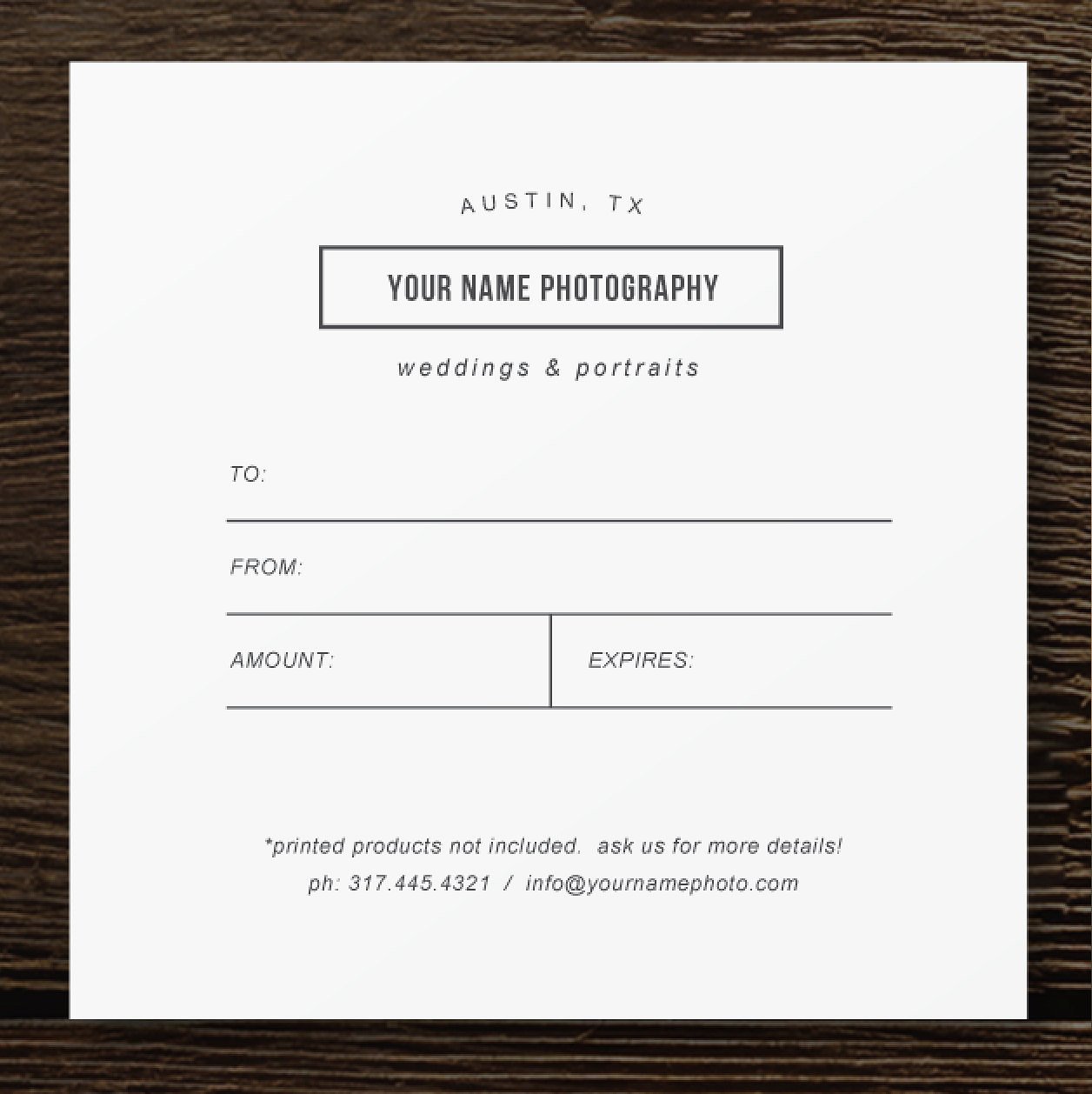 Minimal Gift Card Template