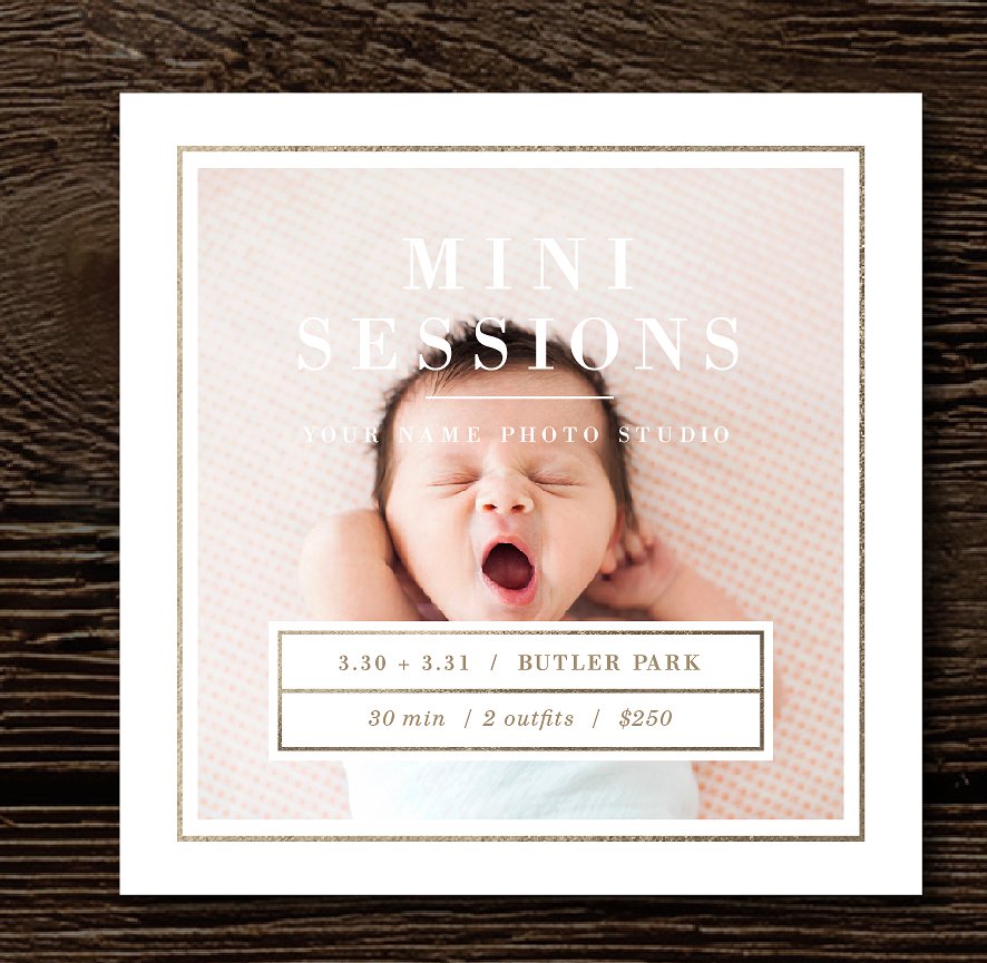 Newborn Mini Session Template