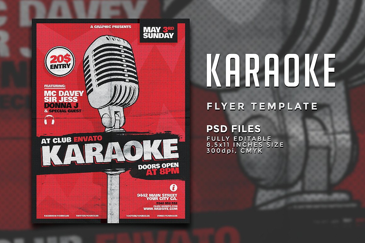 Karaoke Flyer Template