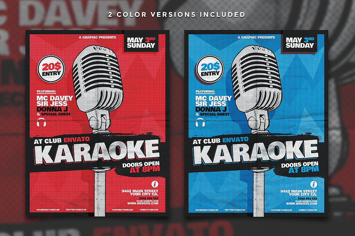 Karaoke Flyer Template