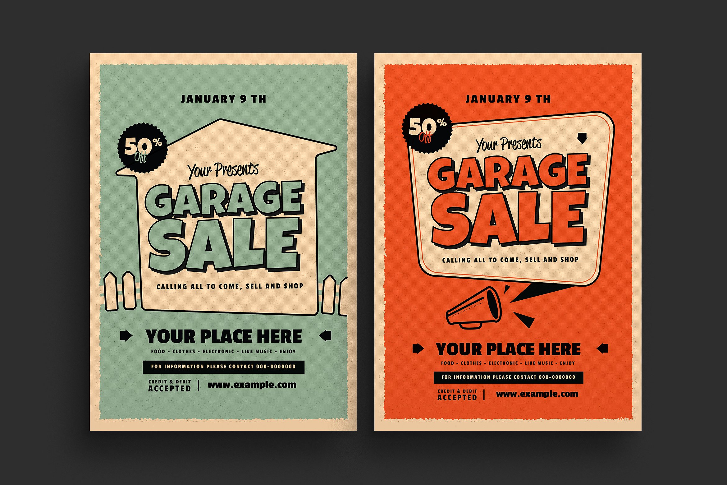 Retro Garage Sale Event Flyer