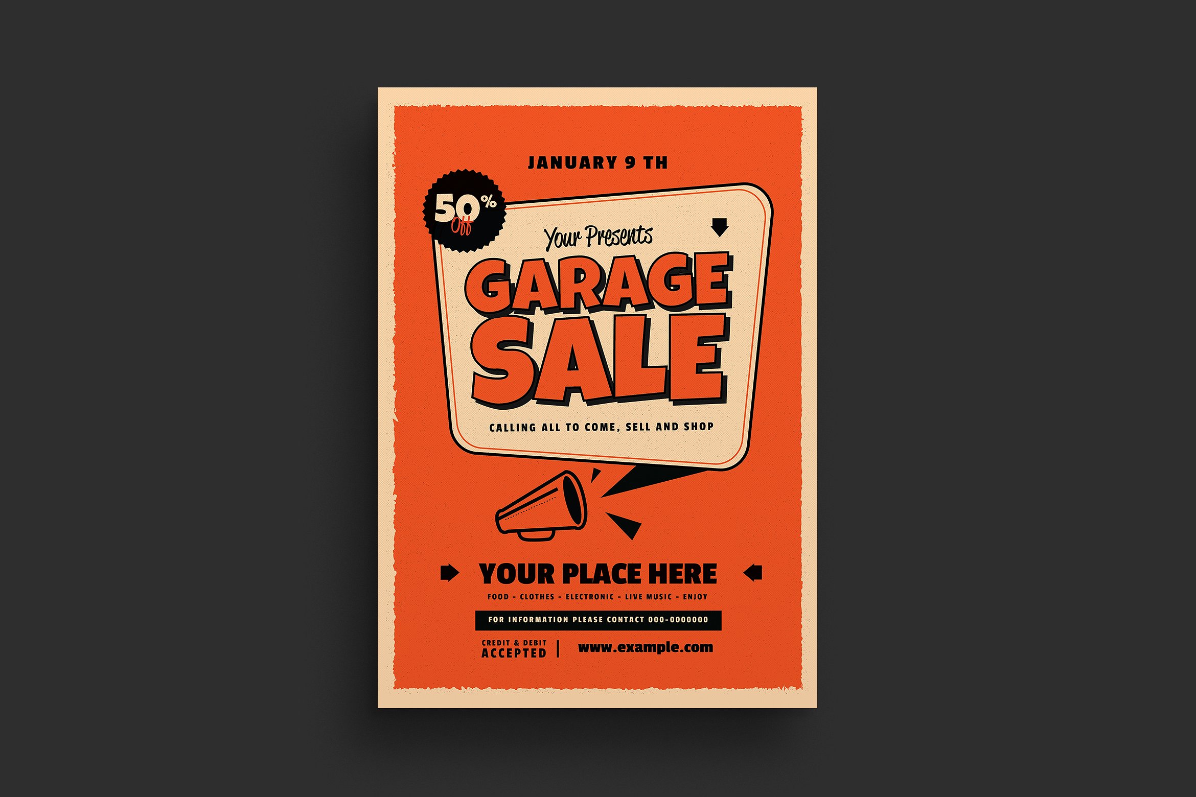 Retro Garage Sale Event Flyer