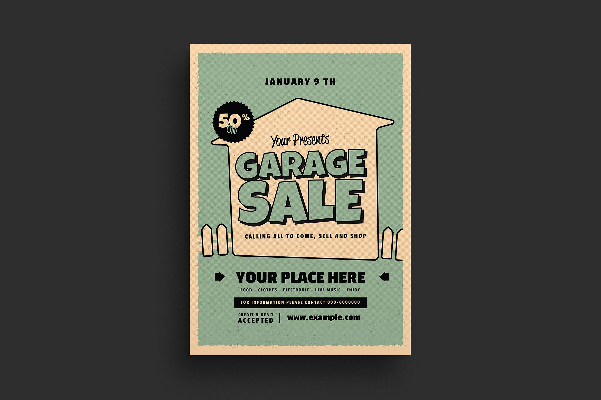 Retro Garage Sale Event Flyer