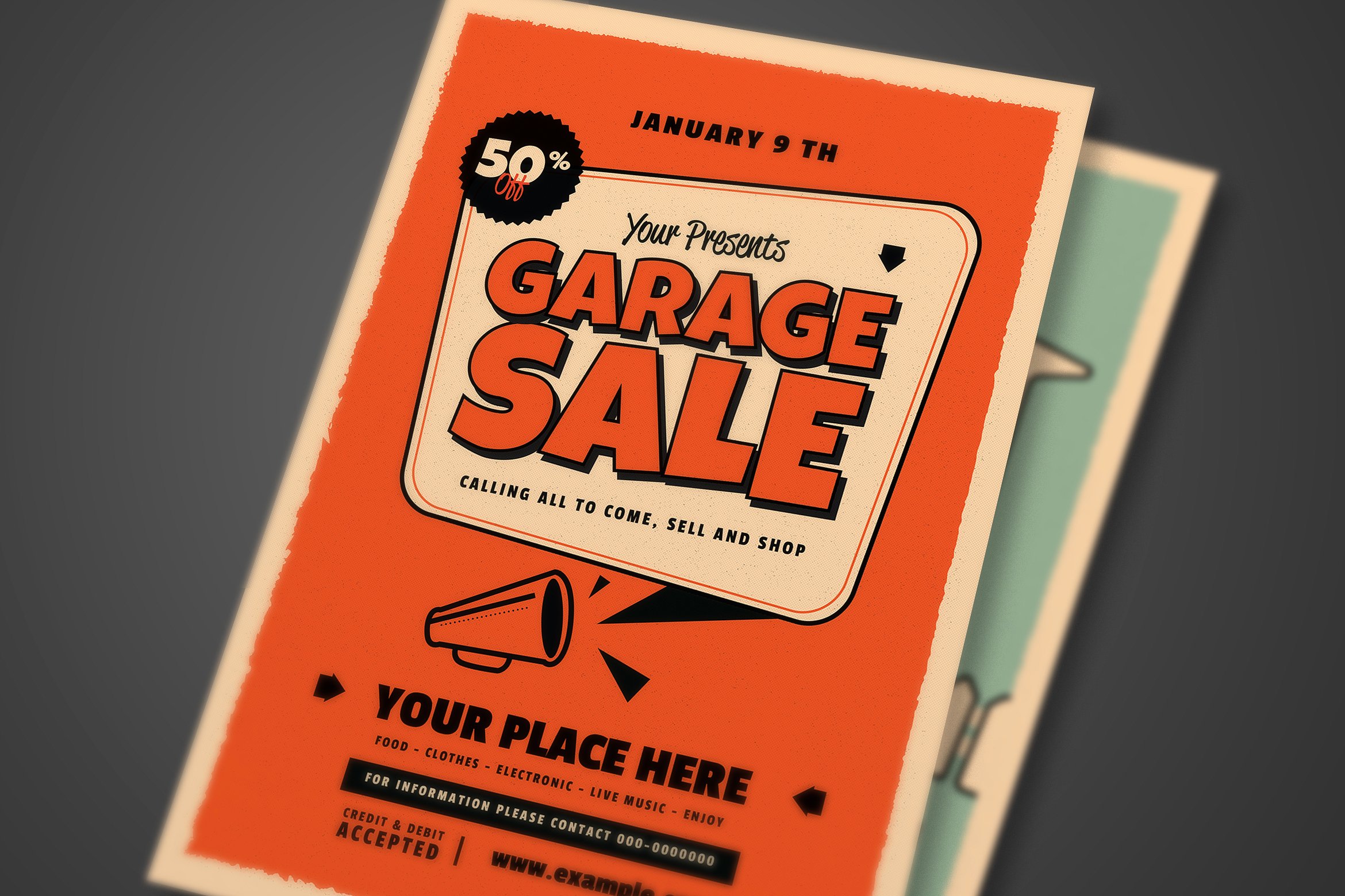 Retro Garage Sale Event Flyer