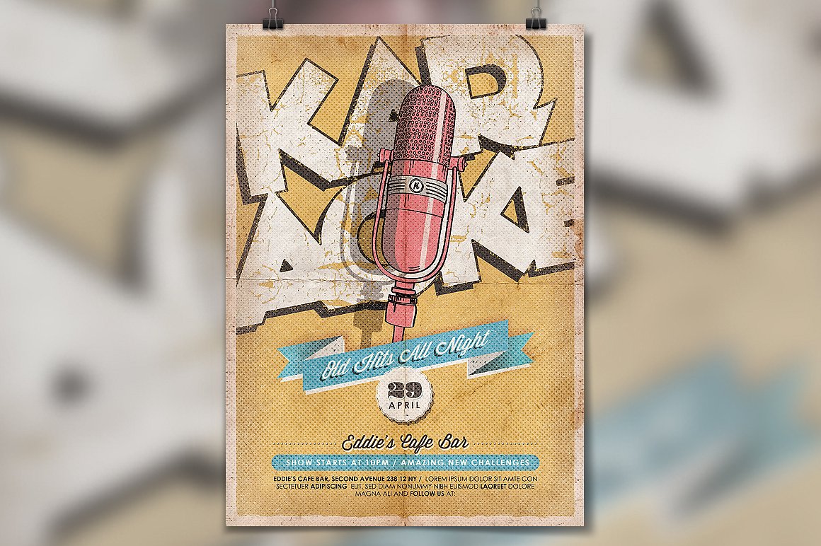 Karaoke Vintage Poster / Flyer