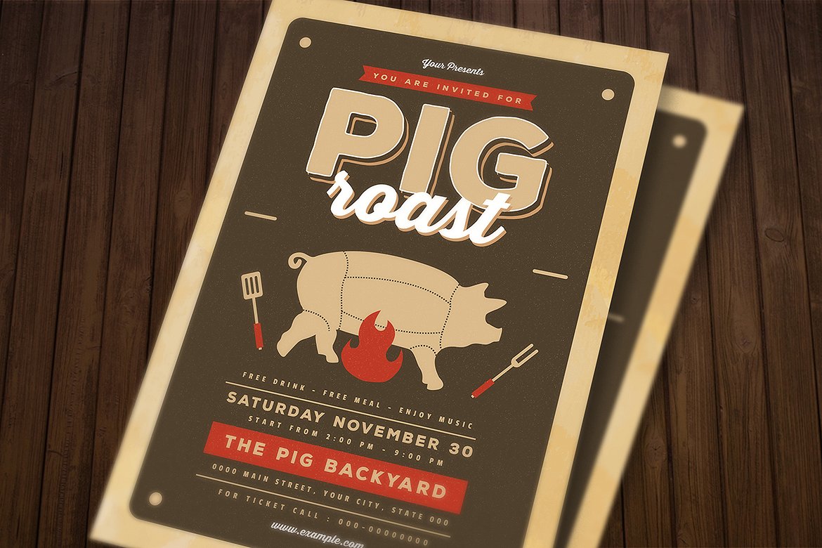 Pig Roast Flyer