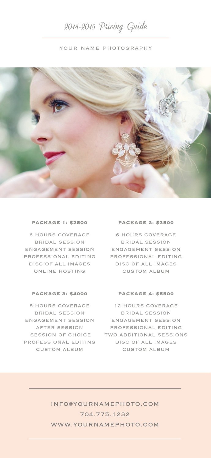 Photographer Pricing Guide