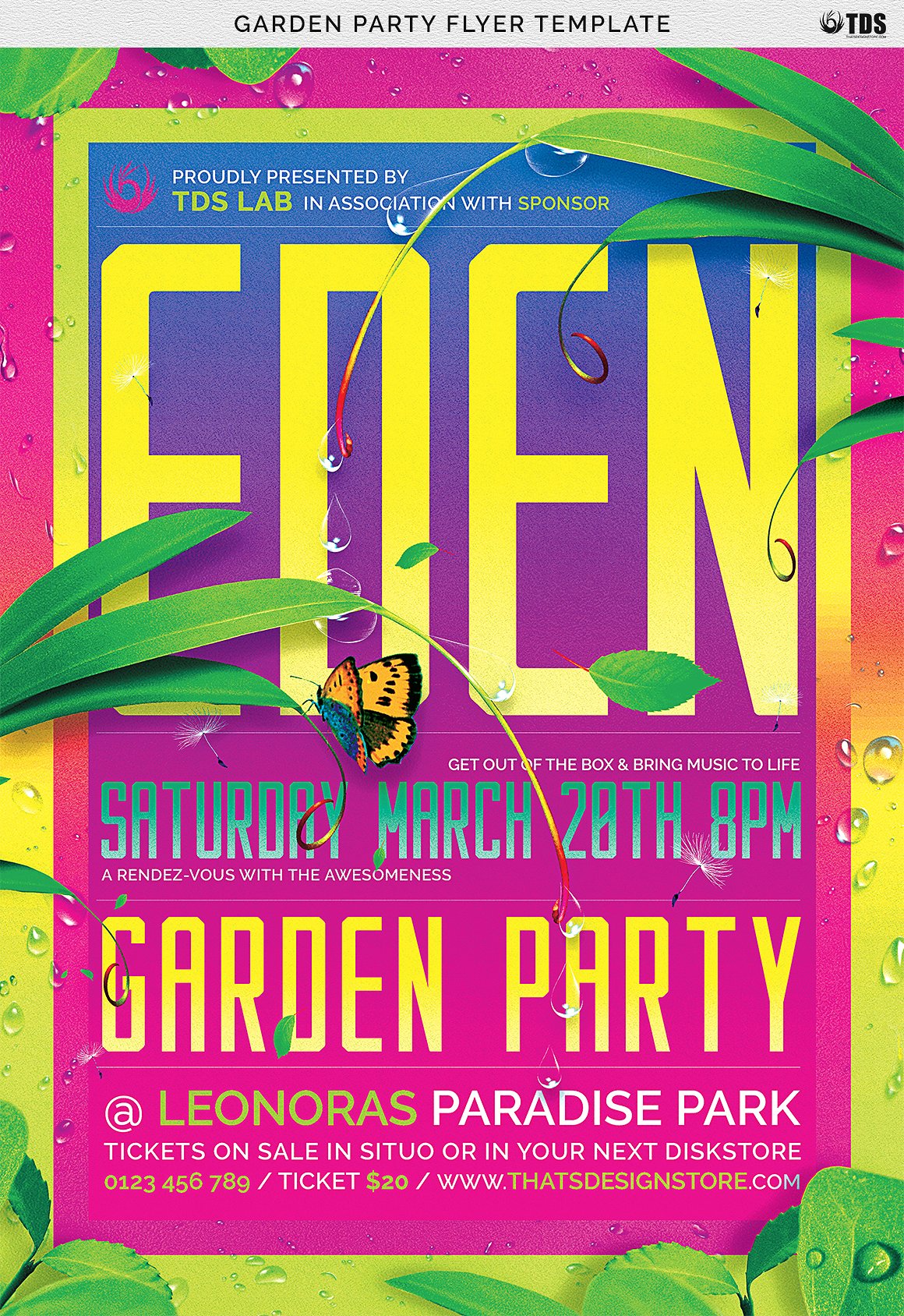 Garden Party Flyer PSD