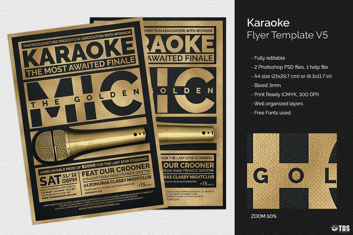 Karaoke Flyer PSD V5