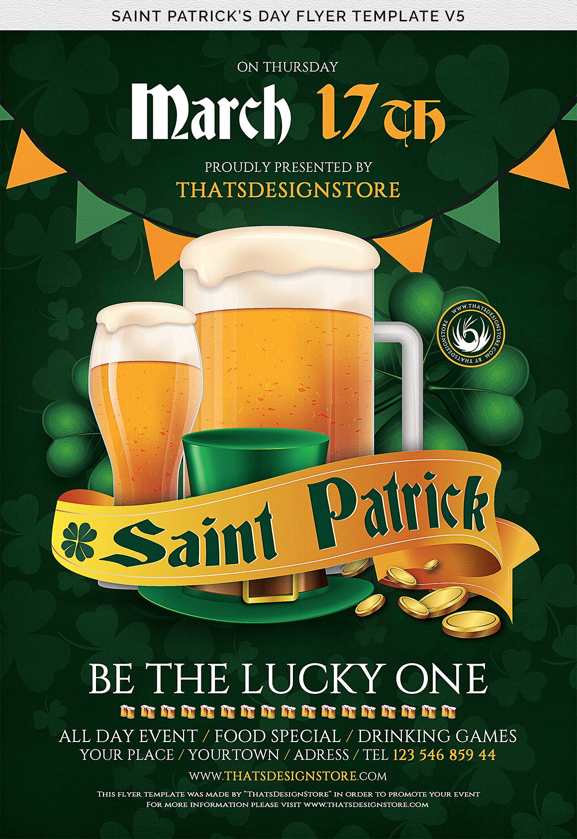 Saint Patricks Day Flyer PSD V