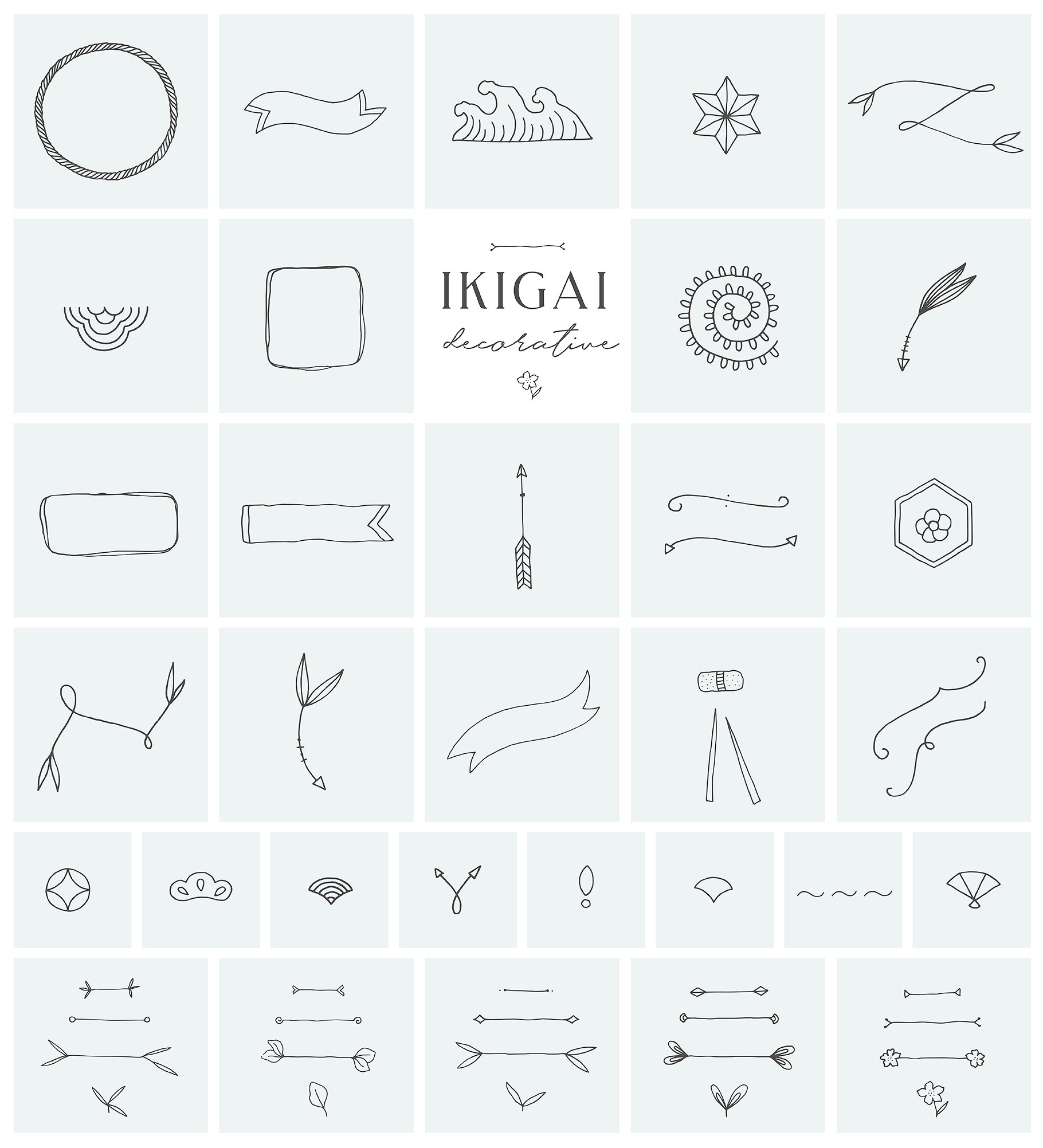 日式元素素材包Ikigai Collection Pro