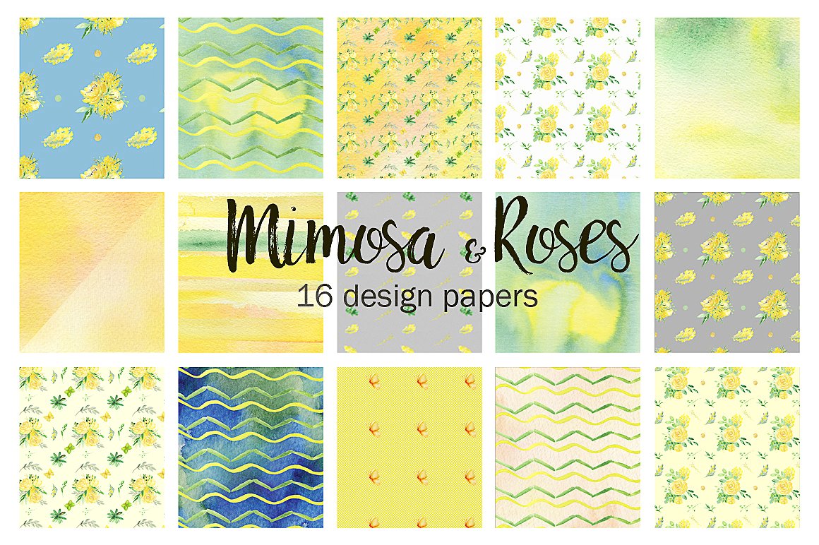 Mimosa -amp; roses yellow flo