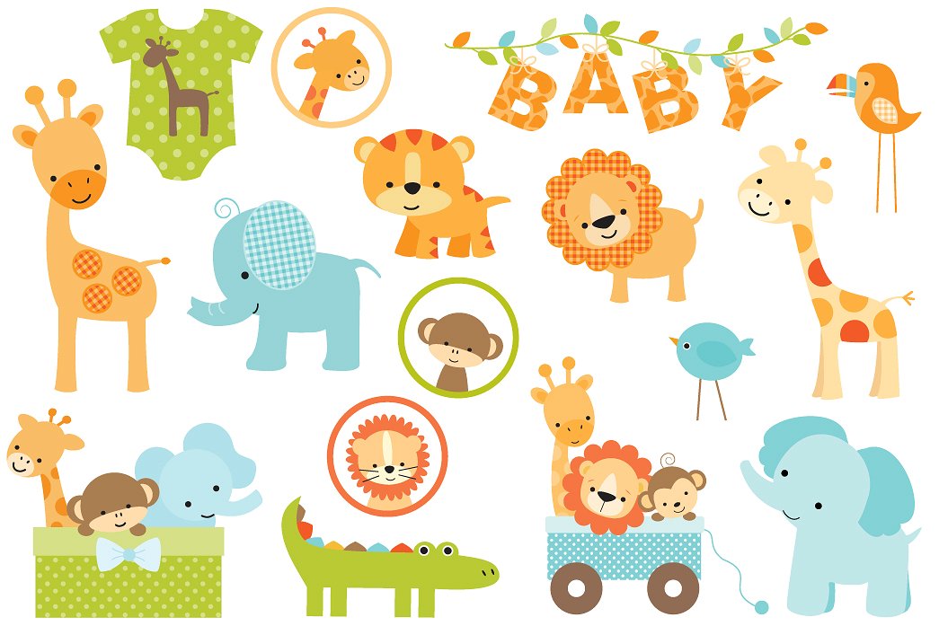 Baby Jungle Animal Graphics Pa