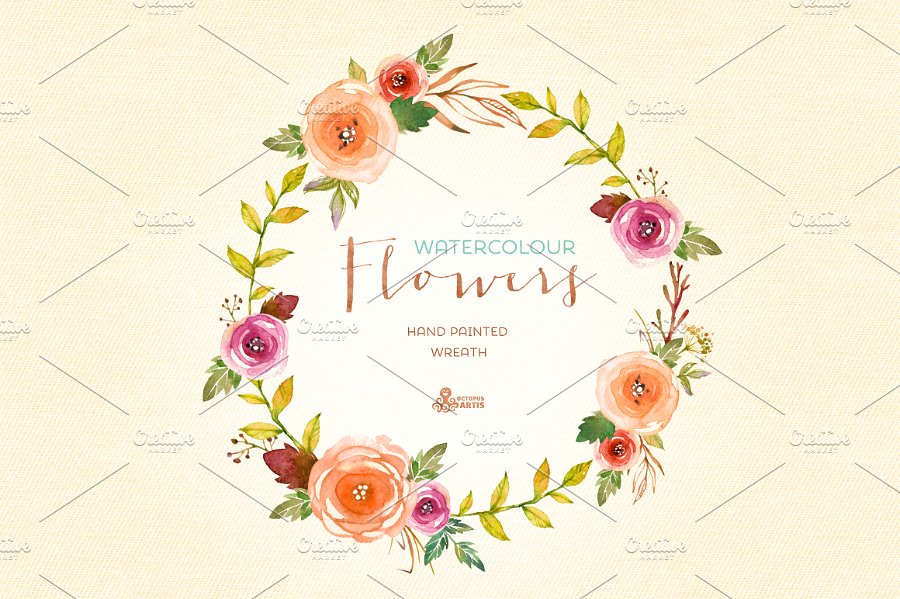 Watercolor Flowers Pack