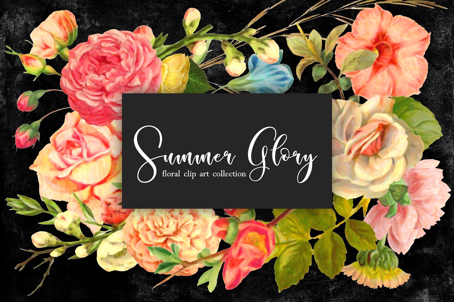 Floral Clip Art - Summer Glory