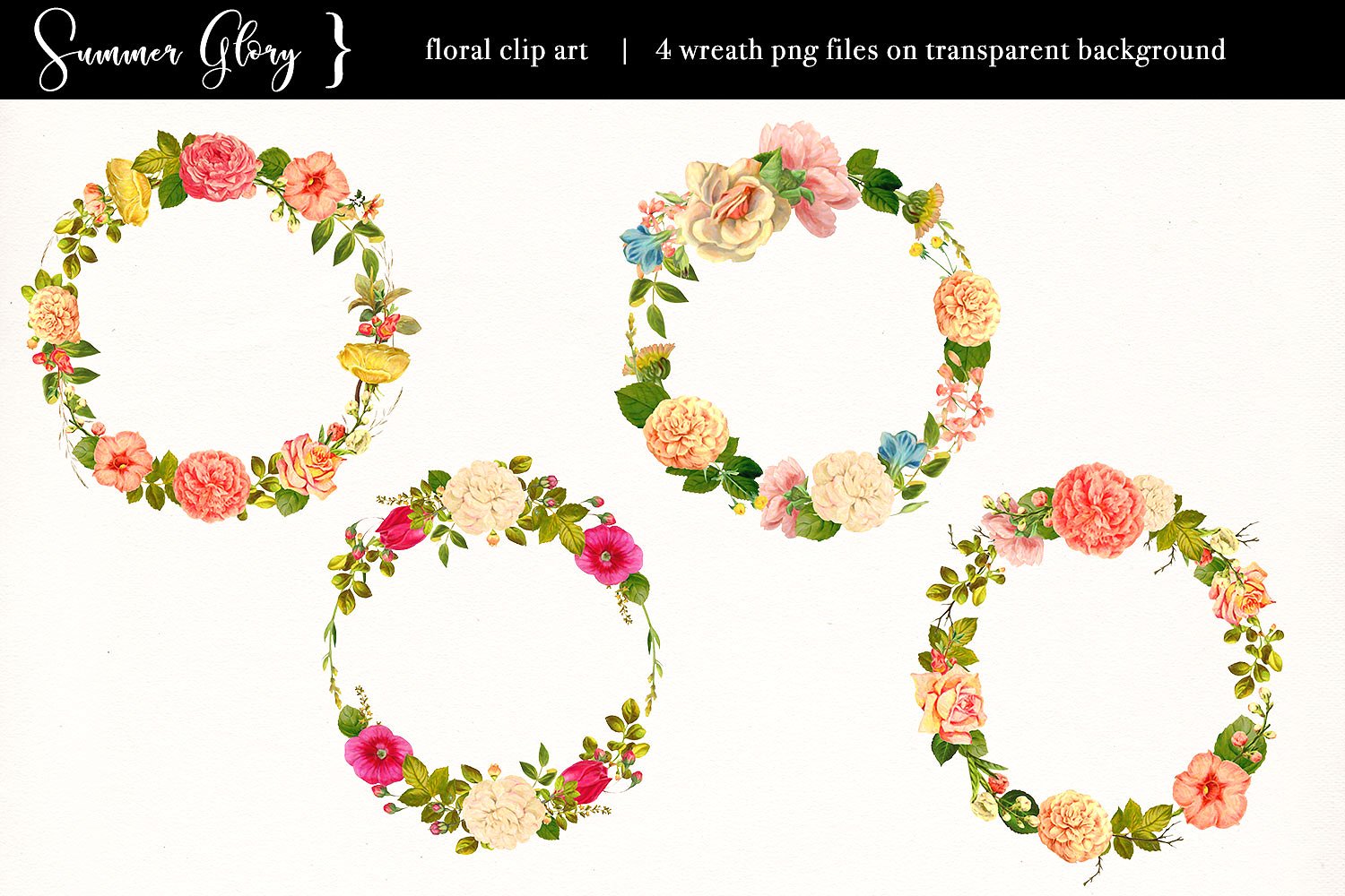 Floral Clip Art - Summer Glory