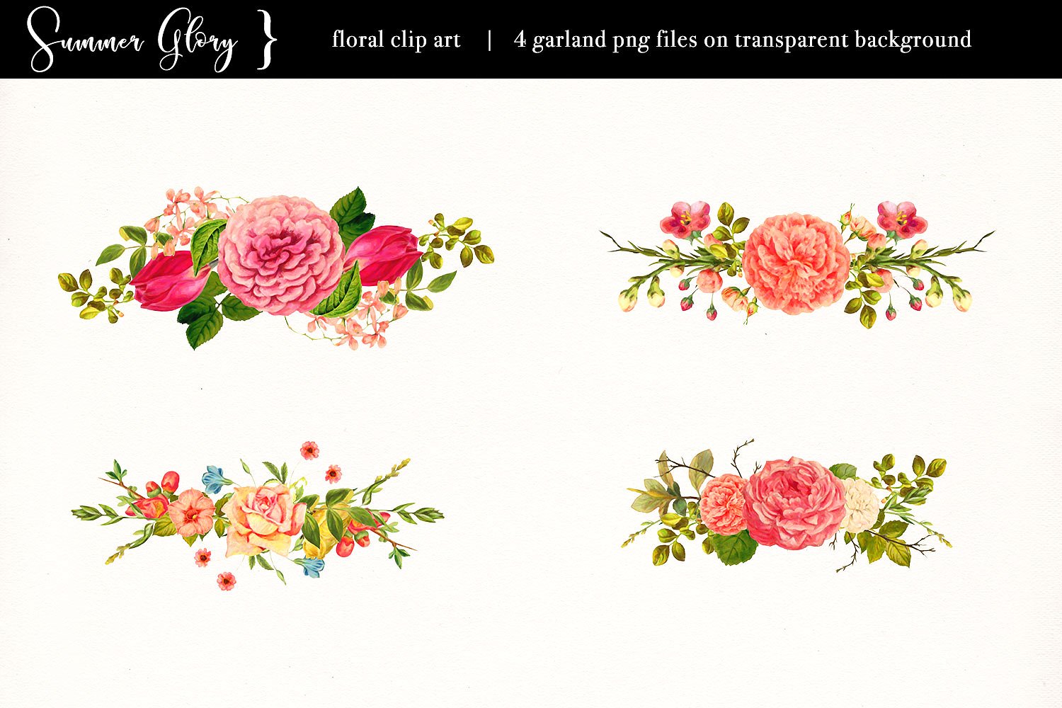 Floral Clip Art - Summer Glory