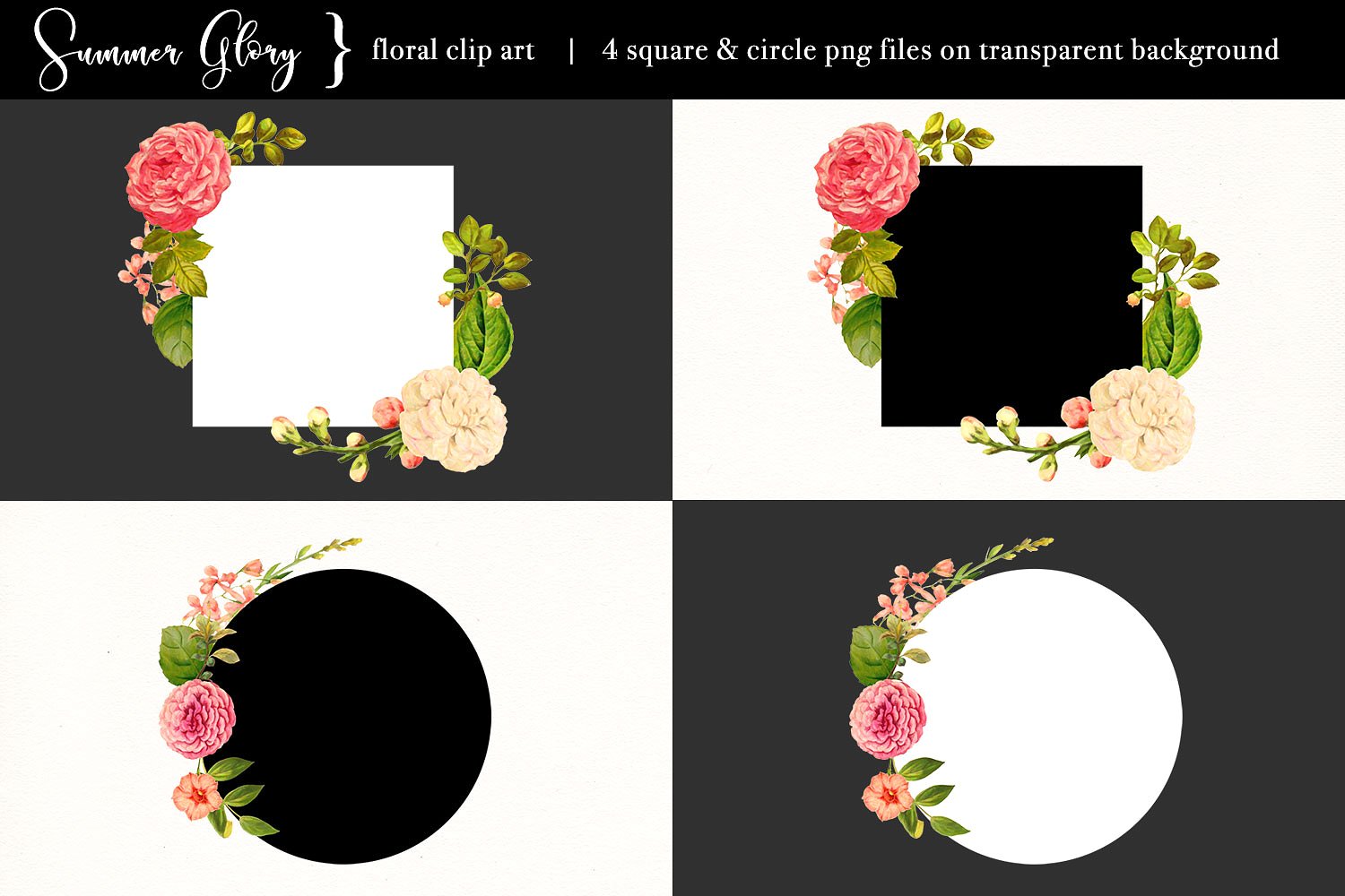 Floral Clip Art - Summer Glory