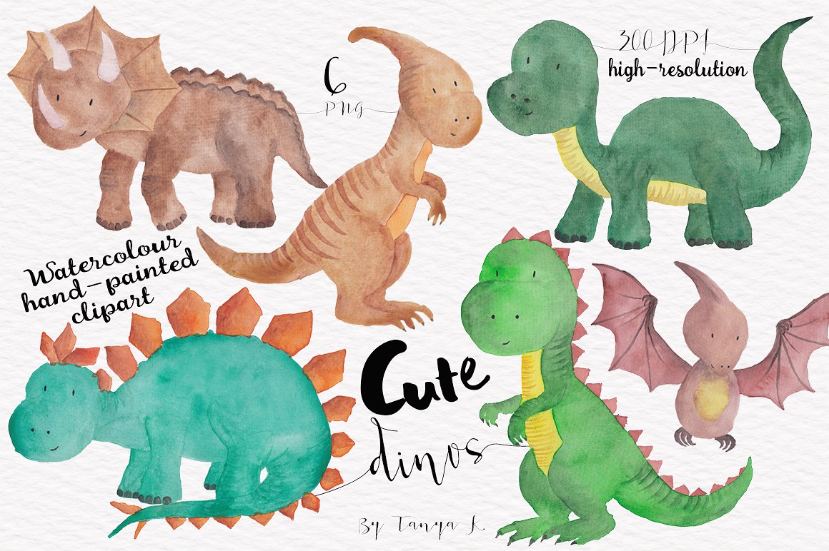 Dinosaur Watercolour Set