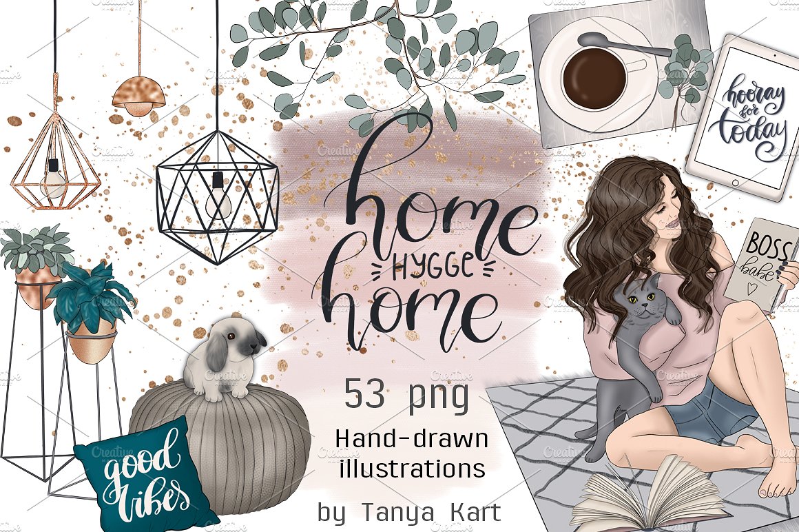 Home Hygge Home Hand Painted D