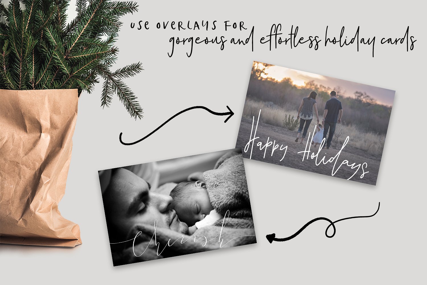 55 Hand Lettered Holiday Overl