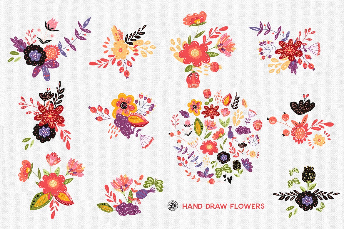 Hand Draw Flowers