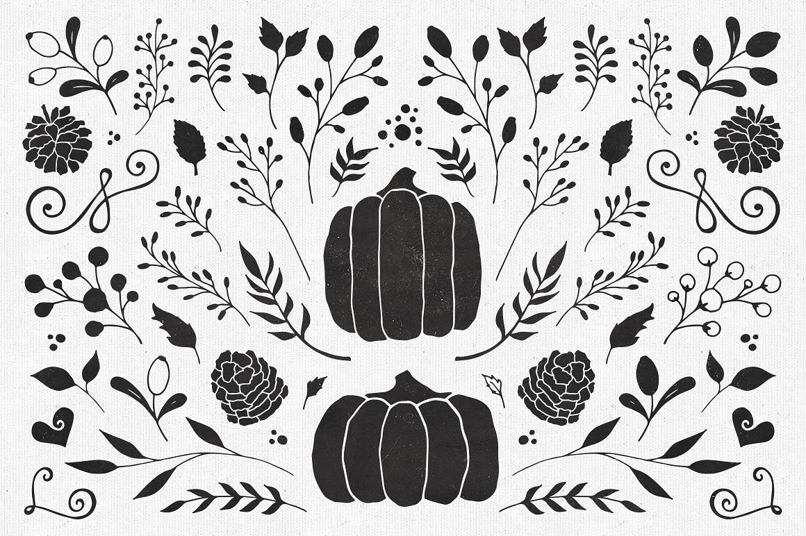 85 Hand Sketched Floral Vector