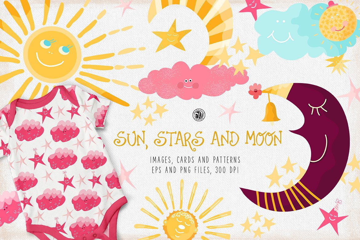 Sun, Stars and Moon