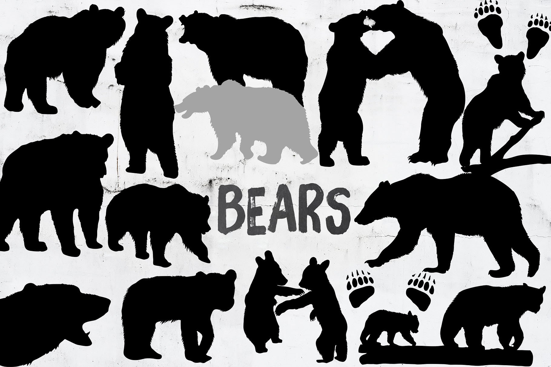 Baby -amp; Mama Bear Silhouett