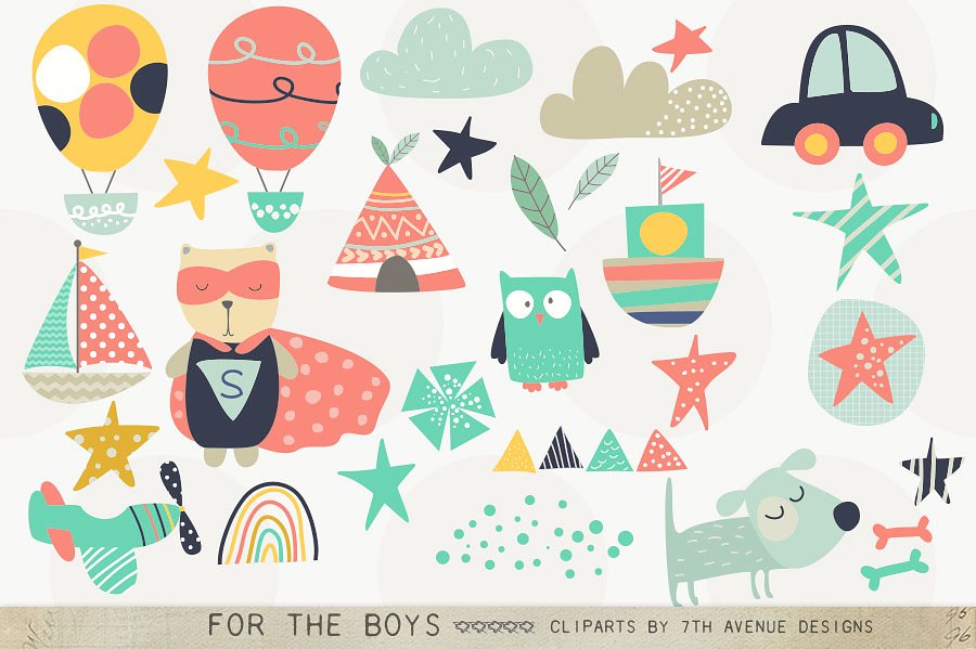 For the Boys Clipart