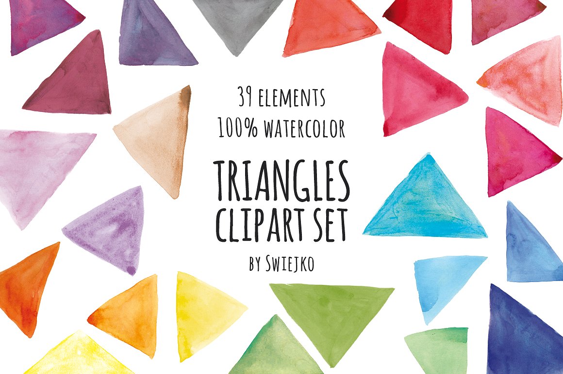 Watercolor triangles