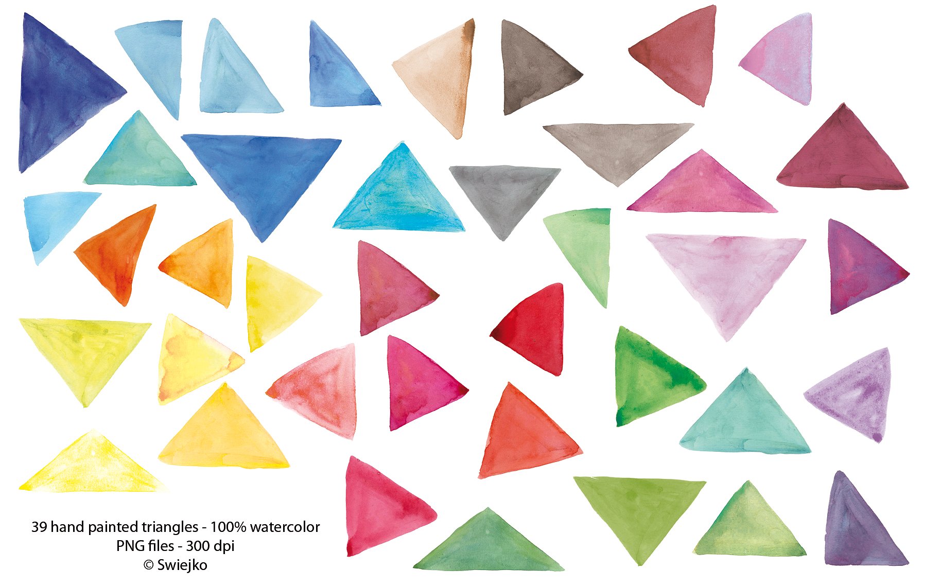 Watercolor triangles