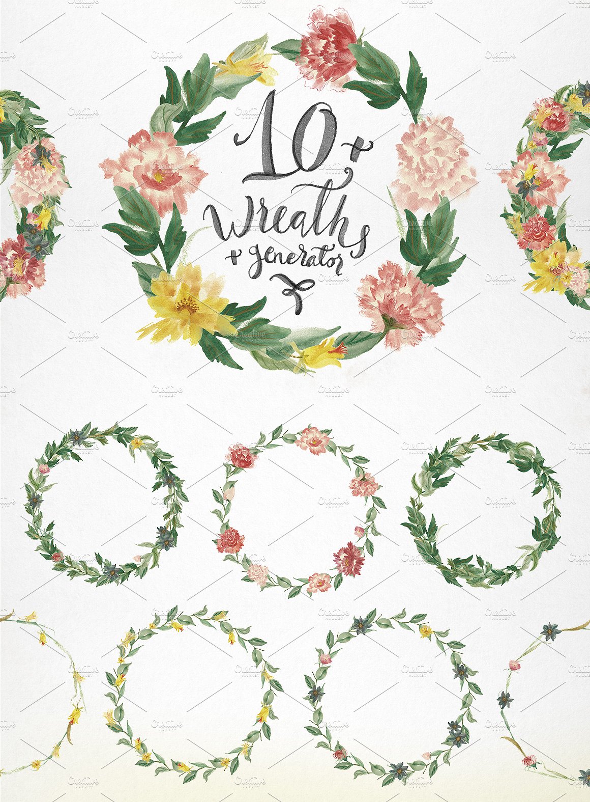 Watercolor flower DIY Pack