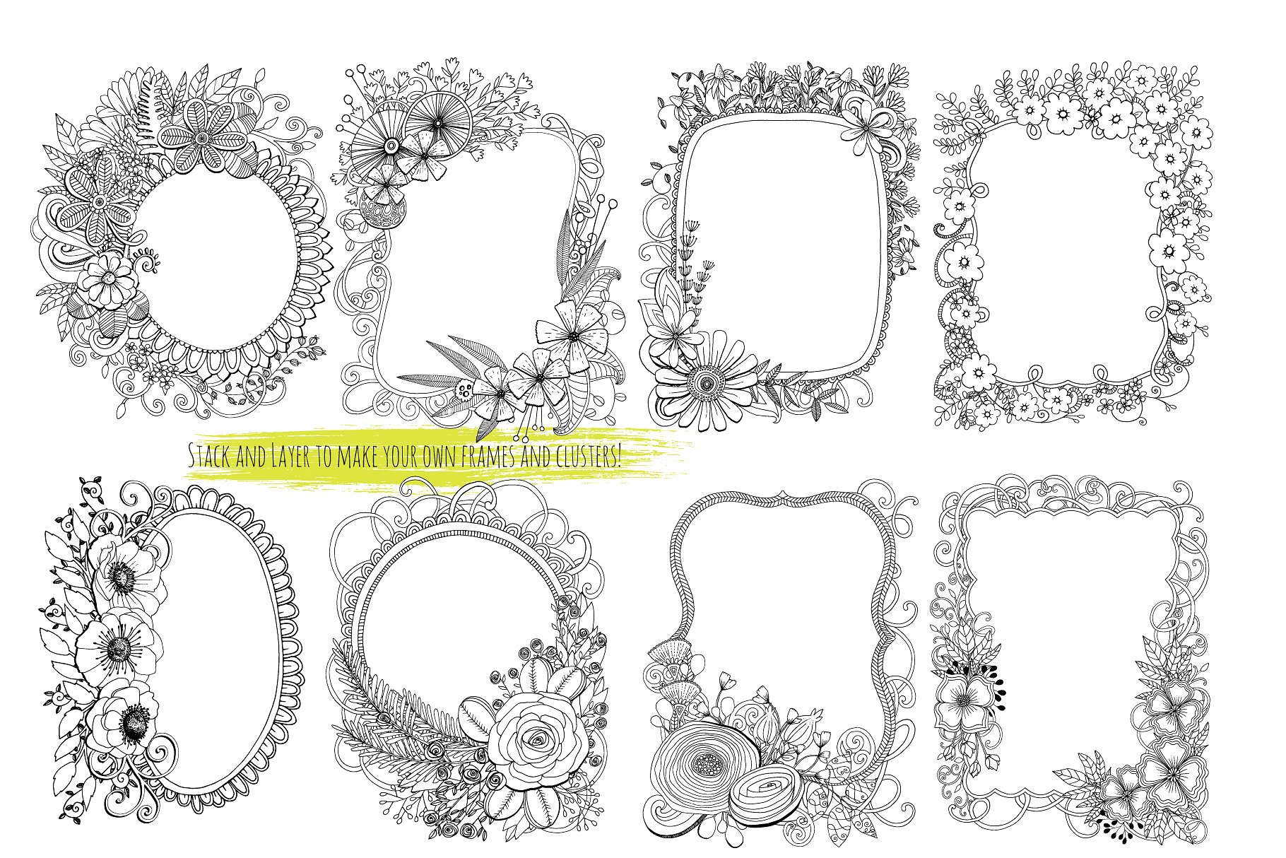 Flower Line Art -amp; Floral W