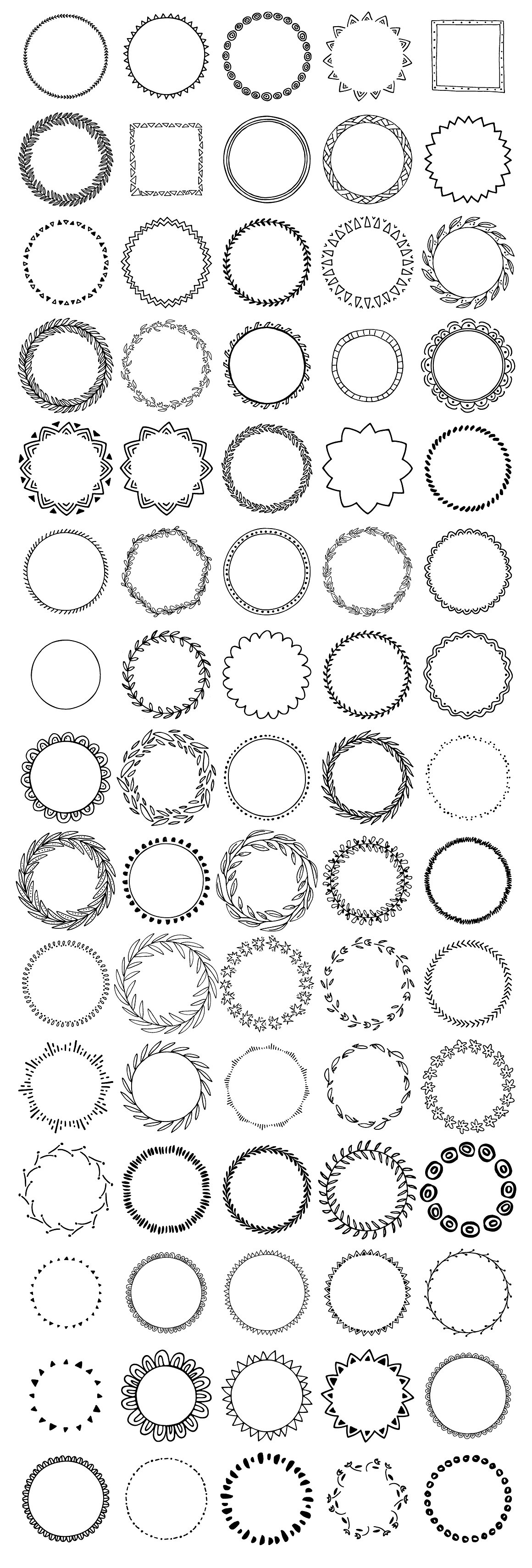 150 Digital Frames (EPS, PNG)