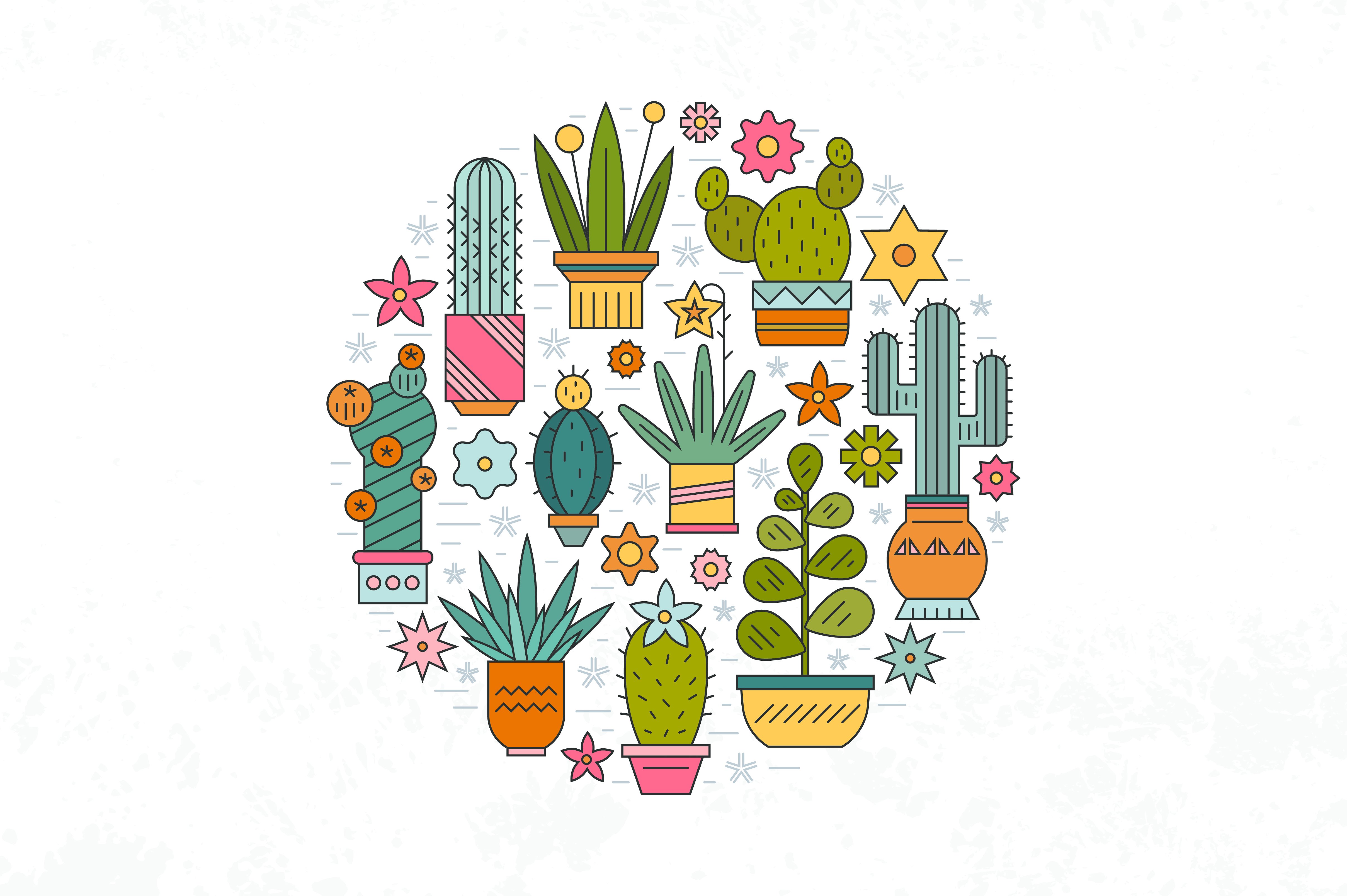 Succulent Clipart -amp; Patter