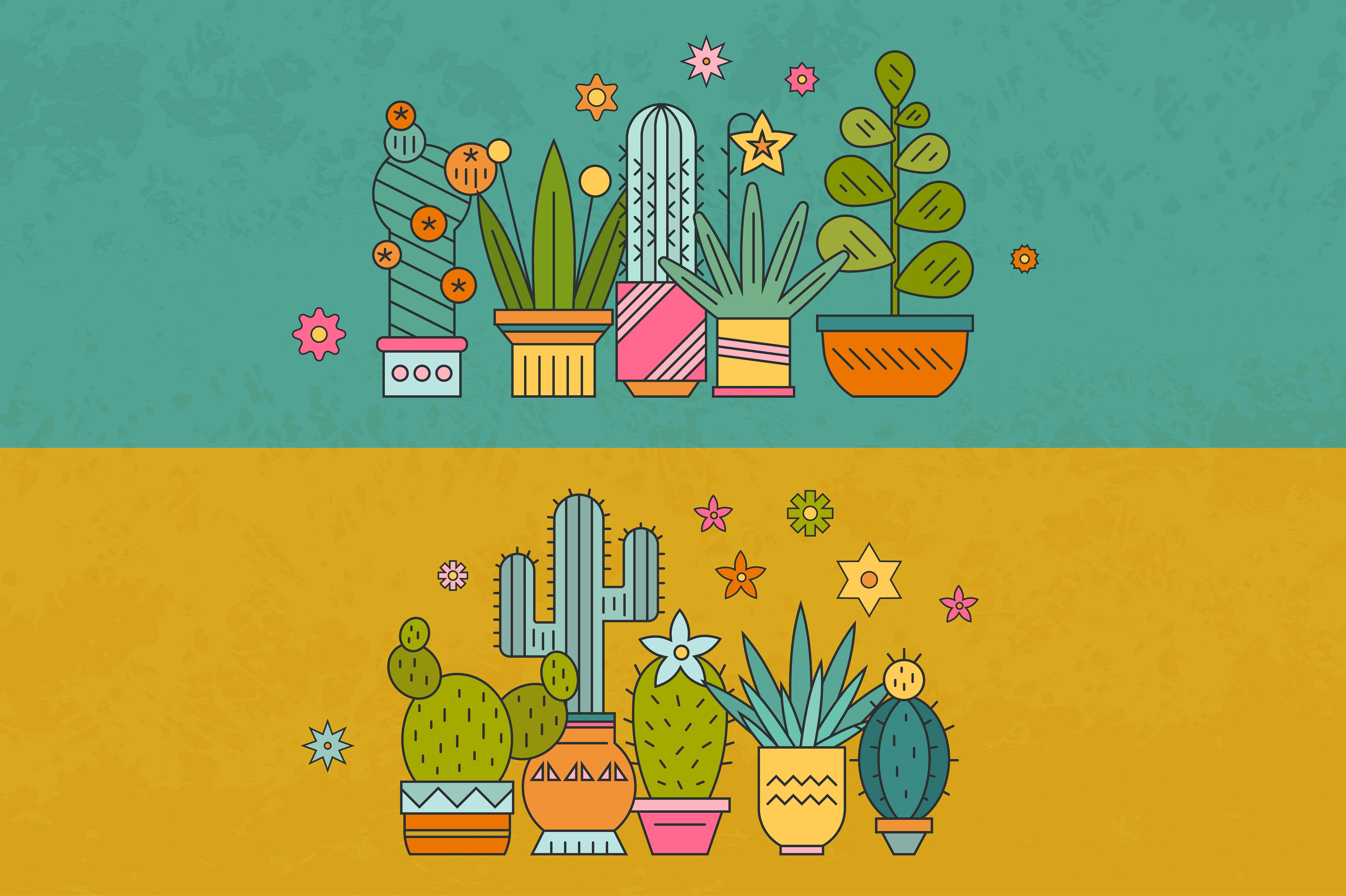 Succulent Clipart -amp; Patter