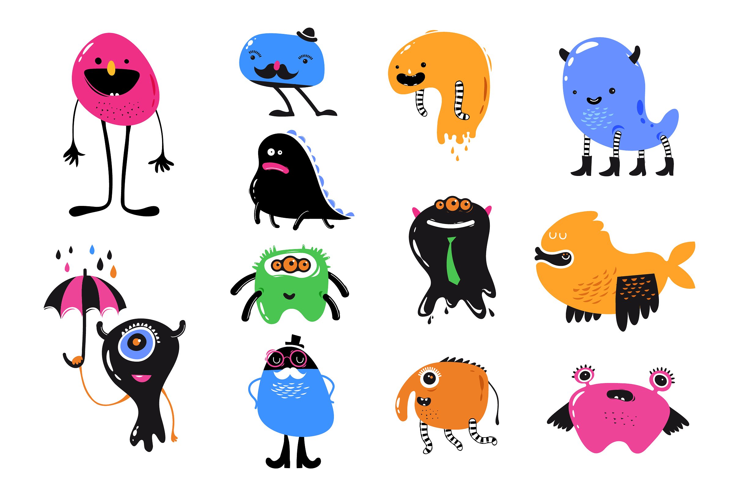 Cute Monsters characters bundl