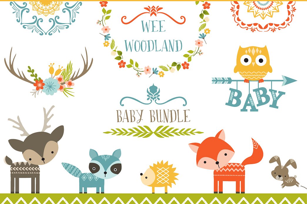 Wee Woodland Baby Graphics Pat