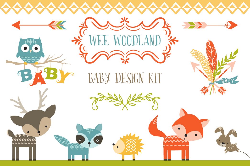 Wee Woodland Baby Graphics Pat